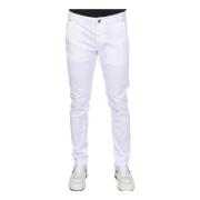 Hand Picked Slim-fit Trousers White, Herr
