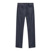 Joseph Stretch Läder Teddy Byxor - Navy Blue, Dam