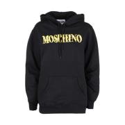 Moschino Gotiskt Logotyp Huvtröja Black, Dam