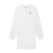 Lyle & Scott Sweatshirt Klänning White, Dam