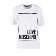 Love Moschino Vit T-shirt från Love Moschino Collection White, Dam