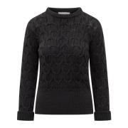 Thom Browne Crisscross Pullover Tröja Blue, Dam