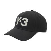 Y-3 Broderad Bomull Truckerkeps Black, Herr