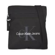 Calvin Klein Mjuk canvas axelväska Black, Herr