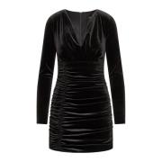 Actualee Scoop Neck Klänning Black, Dam