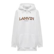 Lanvin Curb Over Fit Huvtröja White, Dam