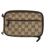 Gucci Vintage Pre-owned Canvas kuvertvskor Beige, Dam