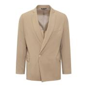 Costumein Stilig Single Breasted Blazer för Män Beige, Herr