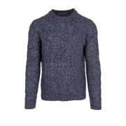 Paolo Fiorillo Capri Blå Crew Neck Tröja Blue, Herr