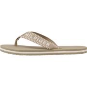 Tommy Hilfiger Stiliga Webbing Sandal Flip Flops Beige, Dam