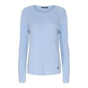 Btfcph Mjuk Cashmere Sweater med Slits Blue, Dam