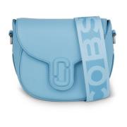 Marc Jacobs Läder Crossbody Väska med Logorem Blue, Dam