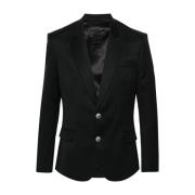 Balmain Svarta Jackor med Låg Klack Black, Herr