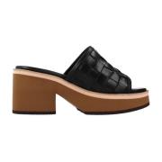 Alpe Heeled Mules Black, Dam