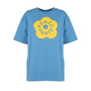 Kenzo Blå Boke Flower Oversize T-shirt Blue, Dam