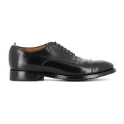 Officine Creative Svarta Läder Derby Skor Black, Herr