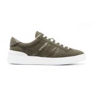 Moncler Gröna panelerade sneakers med logotryck Green, Herr