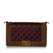 Chanel Vintage Pre-owned Läder crossbodyvskor Brown, Dam