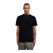 Off White Svart Slim Fit Bomull T-shirt med Pil Detalj Black, Herr