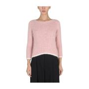 Aspesi Alpaca Blend Sweater Pink, Dam