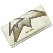 Miu Miu Pre-owned Pre-owned Leather wallets Beige, Dam