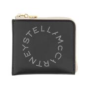 Stella McCartney Plånbok med dragkedja och logotyp Black, Dam