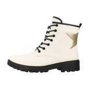 Geox Lace-up Boots White, Dam