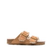 Birkenstock Bold Shearling med naturläder Brown, Herr