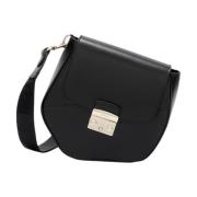 Furla Geometrisk Mini Crossbody med Ikonisk Stängning Black, Dam