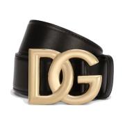 Dolce & Gabbana Logo Bälte Black, Dam
