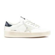 Golden Goose Svarta Lädersneakers för Män White, Herr