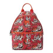 Gucci Röd Tiger Tryck Barnryggsäck Red, Unisex