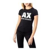 Armani Exchange Logo Strass 8Nyt86 Y8C7Z Black, Dam