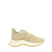 Hogan Stiliga Mocka Sneakers Beige, Dam