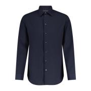 Emporio Armani Skjorta med Crinkle-Design Blue, Herr