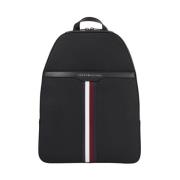 Tommy Hilfiger Svart Coated Canvas Ryggsäck Black, Herr