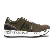 Premiata Conny Sneakers - Militärgrön Mocka Green, Dam