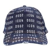 Dsquared2 Denim Icon Baseball Cap Blue, Herr