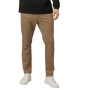 Clean Cut Slim Fit Milan Jersey Byxor Beige, Herr