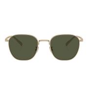 Oliver Peoples Unisex Fyrkantiga Guld Solglasögon med Gröna G-15 Linse...