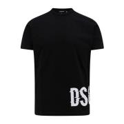 Dsquared2 Logo Print Bomull T-Shirt Black, Herr