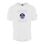 North Sails Stilren Crewneck T-Shirt White, Herr