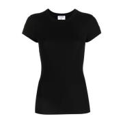 Filippa K Svart Fin Ribb T-shirt Black, Dam