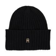 Tommy Hilfiger Snygg Svart Beanie för Kvinnor Black, Dam