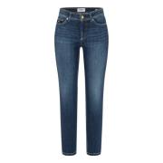 Cambio Sophisticated Dark Used Piper Korta Jeans Blue, Dam