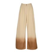 Alanui Färgstarka Wide Leg Denim Beige, Dam