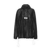 Rotate Birger Christensen Oversized Svart Anorak med Gömd Huva Black, ...