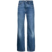 Ami Paris Blå Straight-Leg Jeans Blue, Dam