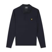 Lyle & Scott Långärmad Tech Polo Shirt Blue, Herr