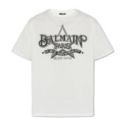 Balmain Bomull T-shirt Beige, Herr